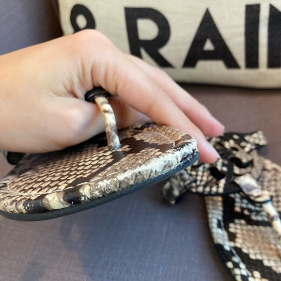 Tory Burch Miller Snakeskin Sandals 9.5 - Picture 5 of 9